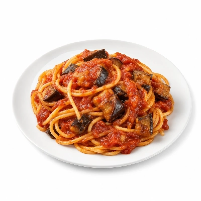 Bertucci's Pastas Eggplant Pomodoro with Spaghetti