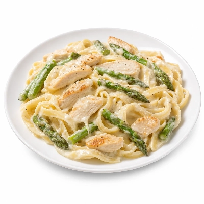 Bertucci's Pastas Fettuccine Alfredo with Chicken & Asparagus