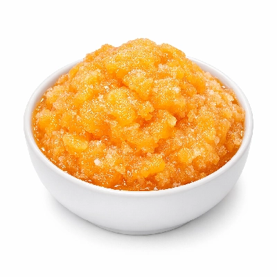 Orange-flavor drink breakfast type with pulp frozen concentrate