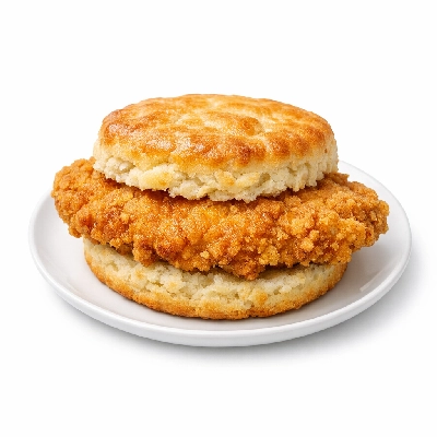 Biscuit with crispy chicken fillet