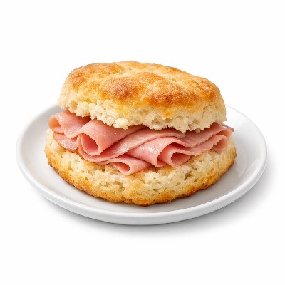 Biscuit with ham