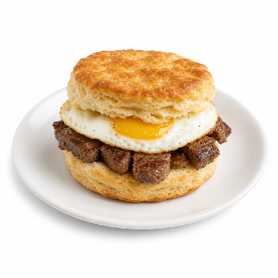 Biscuitville Biscuits Steak & Fried Egg