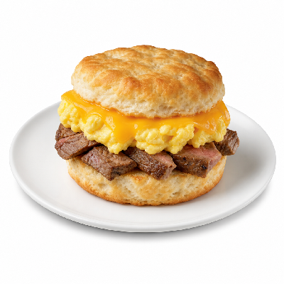 Biscuitville Biscuits Steak Scrambled Egg & Cheese