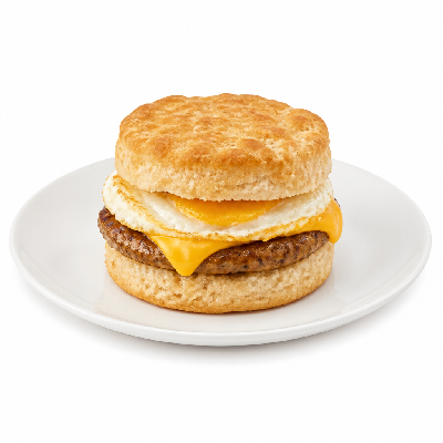 Biscuitville Biscuits Turkey Sausage Fried Egg & Cheese