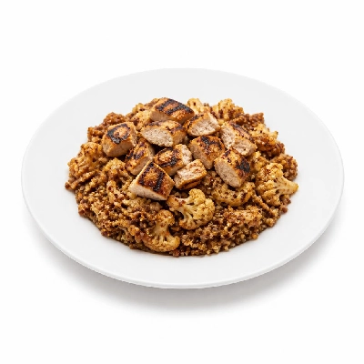 BJ's Restaurant & Brewhouse Barbacoa Cauliflower and Quinoa Power Bowl with Grilled Chicken