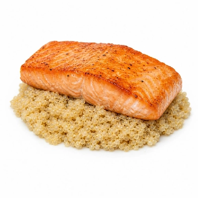 BJ's Restaurant & Brewhouse Enlightened Entrees Peruvian Salmon Quinoa Bowl