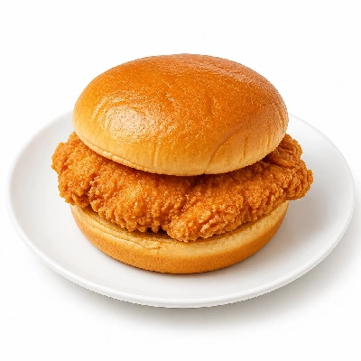 BJ's Restaurant & Brewhouse Kickin' Chicken Sandwich with Fries