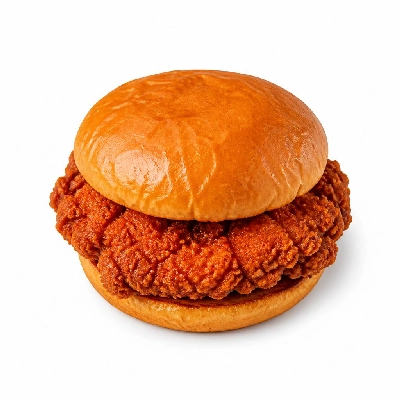 BJ's Restaurant & Brewhouse Nashville Hot Crispy Chicken Sandwich with Fries
