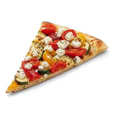 BJ's Restaurant & Brewhouse Shareable Appetizers Roasted Vegetable and Goat Cheese Flatbread Pizza (1 Slice)