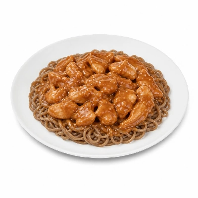 BJ's Restaurant & Brewhouse Specialty Entrees Spicy Peanut Chicken with Soba Noodles