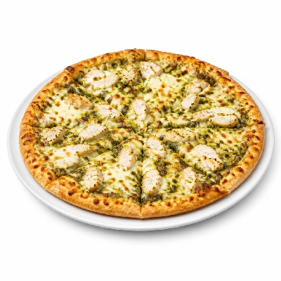 BJ's Restaurant & Brewhouse Tavern-Cut Pizzas Garlic Chicken Pesto