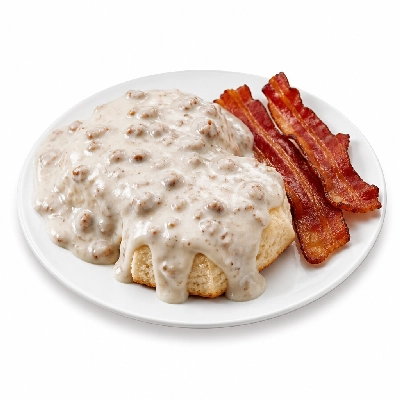 Black Bear Diner Breakfast Bear's Choice Biscuits and Gravy with Bacon