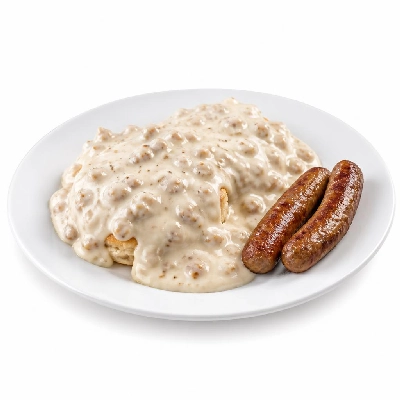 Black Bear Diner Breakfast Bear's Choice Biscuits and Gravy with Sausage Links
