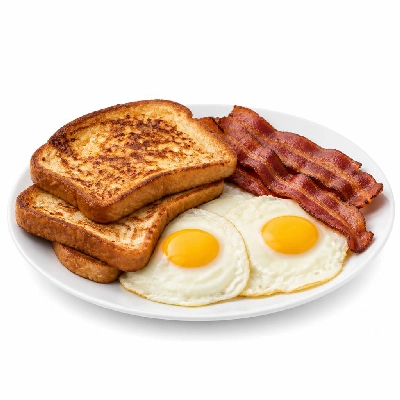 Black Bear Diner Breakfast Bear's Choice French Toast and Eggs with Bacon