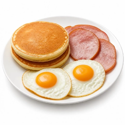 Black Bear Diner Breakfast Bear's Choice Pancake and Eggs with Ham