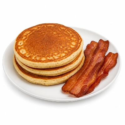 Black Bear Diner Breakfast Bear's Choice Pancakes with Bacon