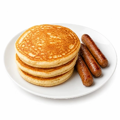 Black Bear Diner Breakfast Bear's Choice Pancakes with Sausage Links