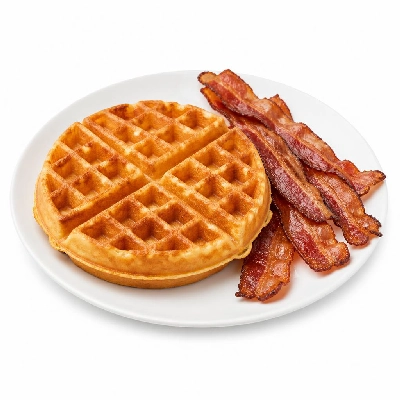 Black Bear Diner Breakfast Bear's Choice Waffle with Bacon