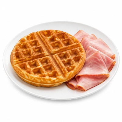 Black Bear Diner Breakfast Bear's Choice Waffle with Ham
