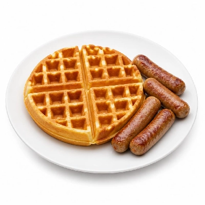 Black Bear Diner Breakfast Bear's Choice Waffle with Sausage Links