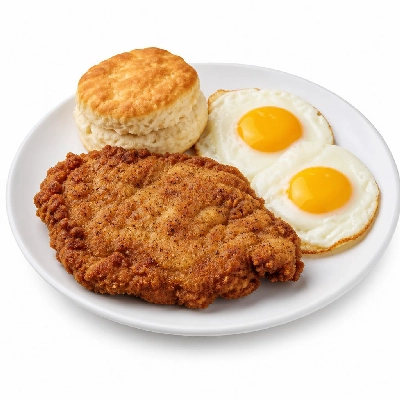 Black Bear Diner Breakfast Black Bear Standards Chicken Fried Steak & Eggs with Hash Browns and Biscuit