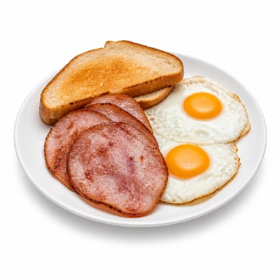 Black Bear Diner Breakfast Black Bear Standards Ham & Eggs with Hash Browns and Toast