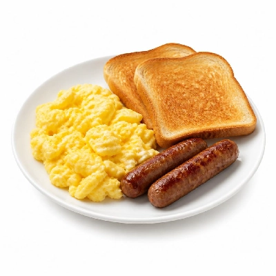 Black Bear Diner Breakfast Black Bear Standards Link Sausage & Eggs with Country Potatoes and Toast