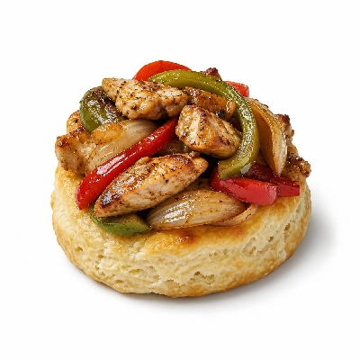 Black Bear Diner Breakfast Chicken Fajita with Hash Browns and Biscuit