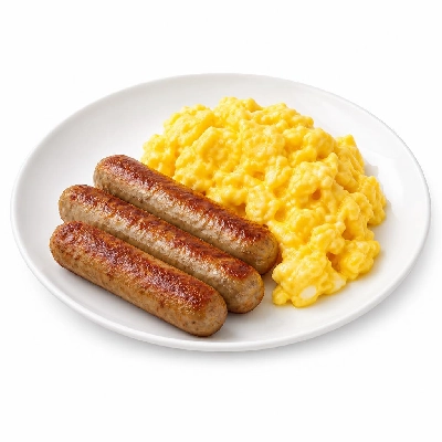 Black Bear Diner Breakfast Chicken Sausage and Eggs Low Range