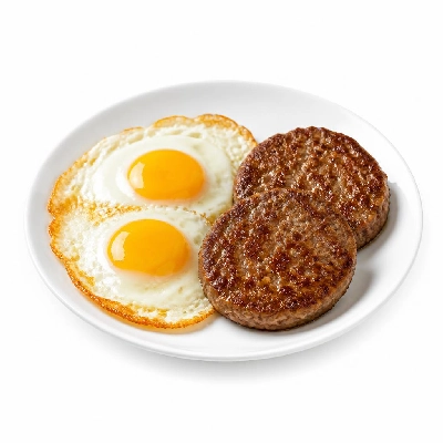 Black Bear Diner Breakfast Hot Patty Sausage and Eggs
