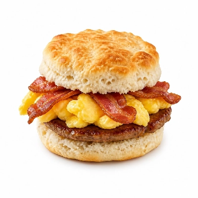 Black Bear Diner Breakfast Meat Lover's with Country Potatoes and Biscuit