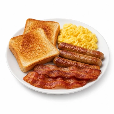 Black Bear Diner Breakfast Meat Lover's with Country Potatoes and Toast