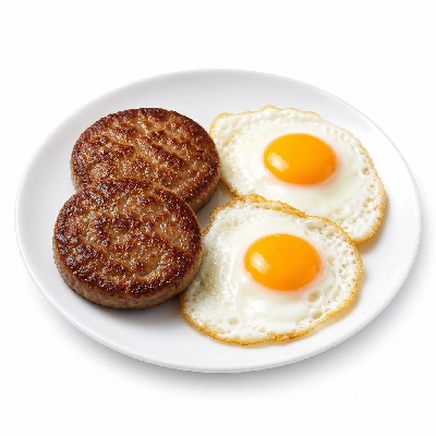 Black Bear Diner Breakfast Mild Patty Sausage and Eggs