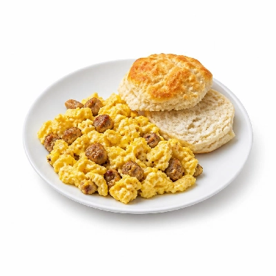 Black Bear Diner Breakfast Shasta Scramble with Hash Browns and Biscuit