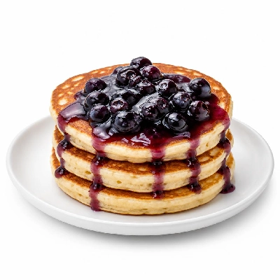 Black Bear Diner Breakfast Sweet Cream Pancakes! Blueberry Short Stack