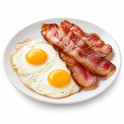 Black Bear Diner Breakfast Thick-Cut Smoked Bacon and Eggs