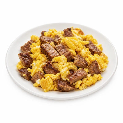 Black Bear Diner Breakfast Tri-Tip Scramble with Hash Browns and Toast