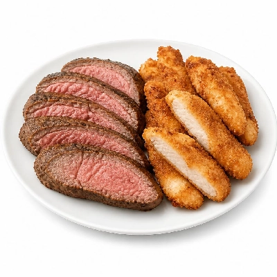 Black Bear Diner Dinner Combos Tri-Tip and Chicken Strips Low Range