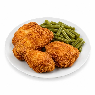 Black Bear Diner Dinner Good Old-Fashioned Comfort Fried Chicken with Italian Green Beans