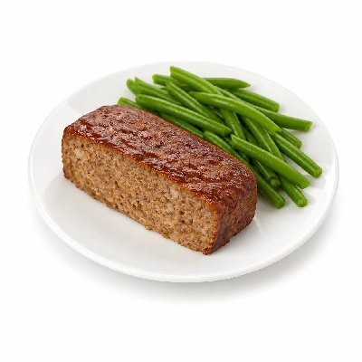 Black Bear Diner Dinner Good Old-Fashioned Comfort Meat Loaf with Italian Green Beans