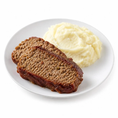 Black Bear Diner Dinner Good Old-Fashioned Comfort Meat Loaf with Mashed Potatoes