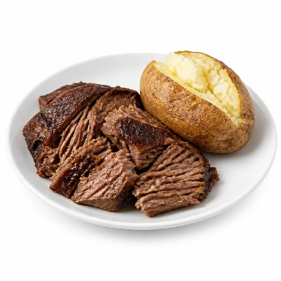 Black Bear Diner Dinner Good Old-Fashioned Comfort Pot Roast with Baked Potatoes