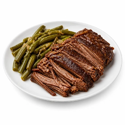 Black Bear Diner Dinner Good Old-Fashioned Comfort Pot Roast with Italian Green Beans