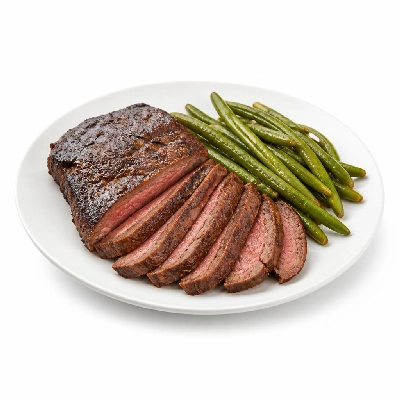 Black Bear Diner Dinner Good Old-Fashioned Comfort Rh BBQ Tri-Tip Plate with Linguica Beans