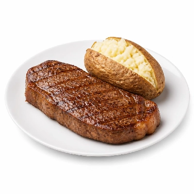 Black Bear Diner Dinner Steaks New York with Baked