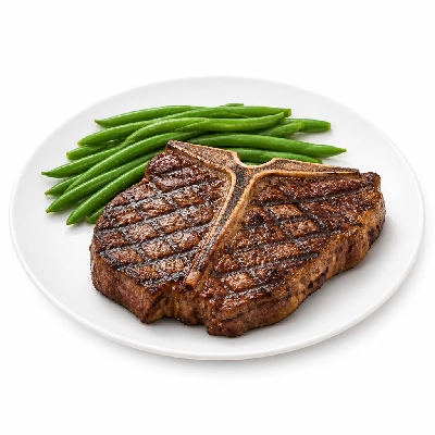Black Bear Diner Dinner Steaks T-Bone with Italian Green Beans