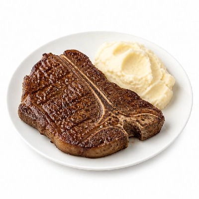 Black Bear Diner Dinner Steaks T-Bone with Mashed