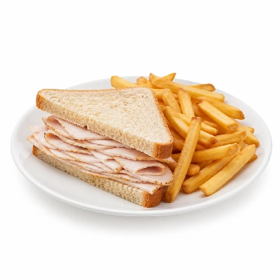 Black Bear Diner Lunch a Little Less Half Turkey Sandwich Fries