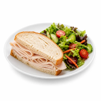 Black Bear Diner Lunch a Little Less Half Turkey Sandwich with Dinner Salad