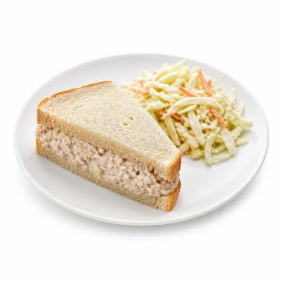Black Bear Diner Lunch a Little Less Tuna Sandwich Cole Slaw